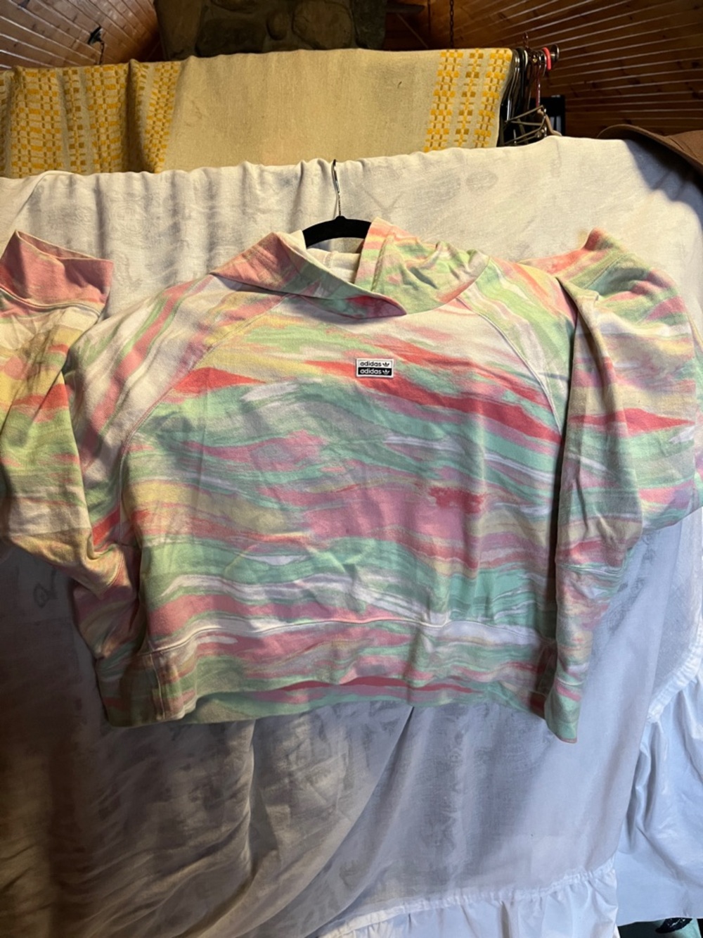 ADIDAS Originals Pastel Tie-Dye Crewneck Sweatshirt - Pink, Mint, Yellow, Dolman